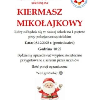 Kiermasz Mikołajkowy - 8 grudnia