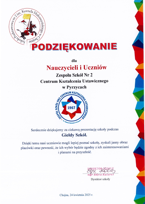 Dyplomy i certyfikaty - Obrazek 1