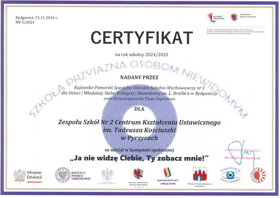 Dyplomy i certyfikaty - Obrazek 1