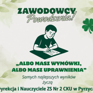 Powodzenia na egzaminach zawodowych